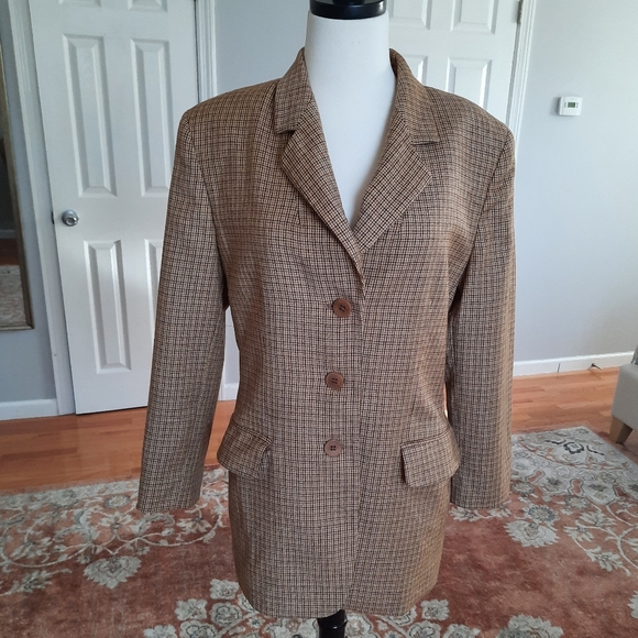 Missoni Houndstooth check brown wool blazer